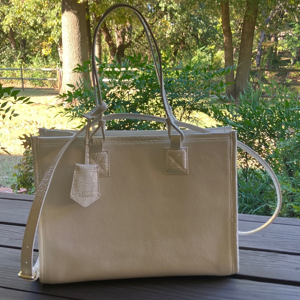 Vince Camuto Cream Leather Alessia